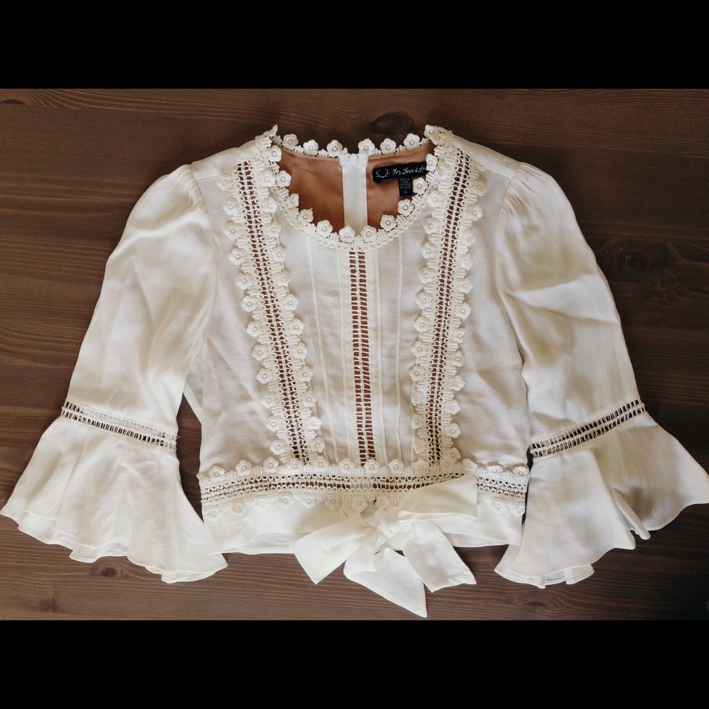 For Love & Lemons White Blouse Top